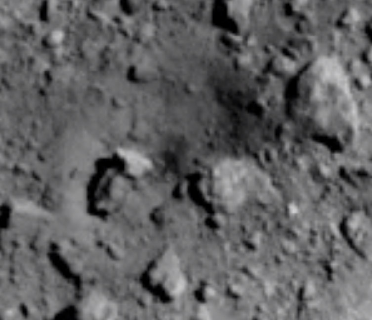 Superfície do asteroide Hayabusa / Foto: Divulgação Jaxa