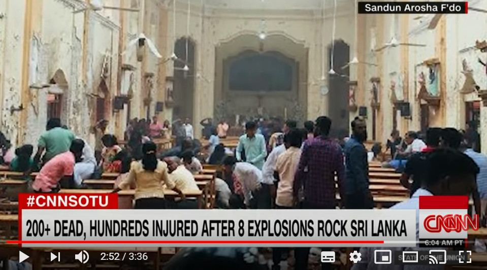 Ataques terroristas Sri Lanka / Reprodução CNN