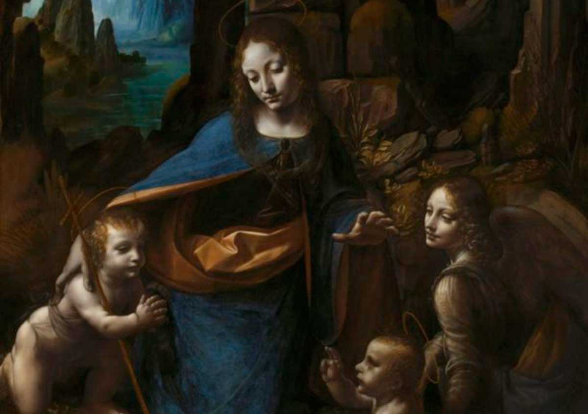 Pesquisadores descobrem desenho escondido na pintura "Virgem das Rochas", de Leonardo Da Vinci / Imagem: National Gallery