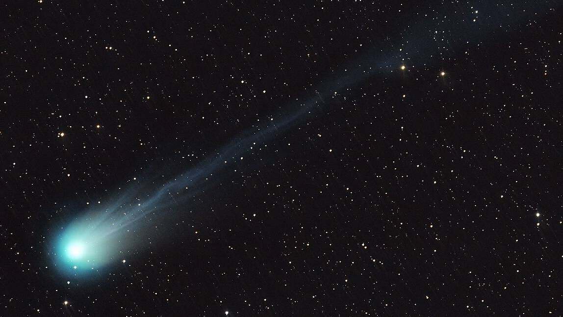 “Cometa do Diabo” foi apelidado desta forma devido ao formato de chifre gerado pela “cauda” de gás e poeira que emite quando está próximo ao Sol (Crédito: Divulgação/Wikimedia)