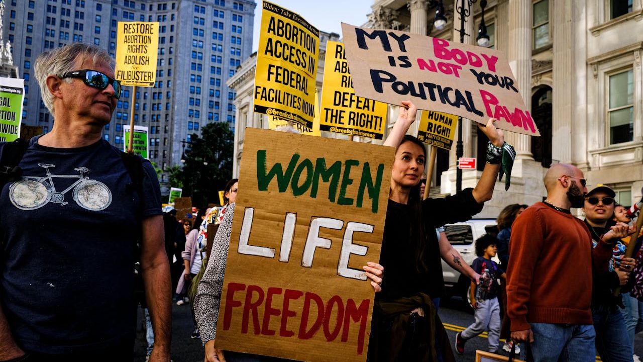 Protesto em defesa do direito ao aborto