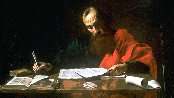 Tela 'São Paulo Escrevendo Suas Epístolas', de Valentin de Boulogne